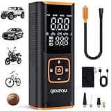 Tire Inflator Portable Air Compressor, 6X Faster 180 PSI Cordless Air Compressor, Air Pump with Pressure Gauge - Portable Tire Inflator for Car, Pickup, Motor, Bicycle, Balls and More
