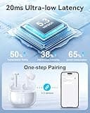JGUG Wireless Earbuds, Bluetooth Ear Buds Headphones with LED Charging Case, Deep Bass Stereo Sound, 40 Hours Playtime, IP7, Lightweight in-Ear Earphones for iPhone Android Sports Workout