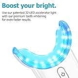 Teeth Whitening Kit Gel Pen Strips - Ollm Specially Formulated for Sensitive Teeth, Gum, Braces Care 32X LED Light Tooth Whitener, Professional Oral Beauty Products Dental Tools 2 Mouth Trays