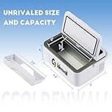 CGOLDENWALL Portable Insulin Cooler Box for Max.12 Pens, 7.5 * 3 * 2.7inches Internal Capacity 32-64℉ Setting with 5V 13600MAH Battery Mini Medicine Refrigerator for Home &Outdoor Use