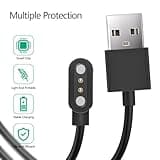 E ECSEM Charging Cable Intended for Joautrial G8 Smartwatch 2Pack Replacement USB Charging Charger Cord for Joautrial G8 Smart Watch Accessoris, Black