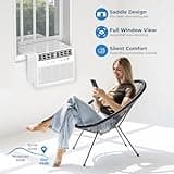 Antarctic Star U-Shaped Air Conditioner Window Unit 12000BTU, Ultra Quiet Window Air Conditioner Cools up to 550 Sq. Ft, Saddle Window AC Units with Full Window View, Energy Saving, Easy to install