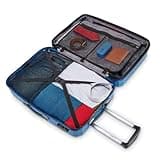 Samsonite Winfield 3 DLX Hardside Expandable Luggage with Spinners, Navy, Checked-Large 28-Inch