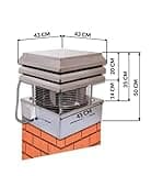 Gemi Elettronica Chimney Fan Fireplace Exhaust Fan 110 V Steel model Flue Fan Chimney Draft Inducer Chimney Exhaust Fan Chimney Fan For Fireplace Professional