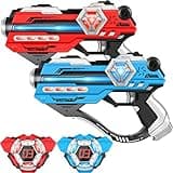 IJO Laser Tag Guns Set of 2 Laser Tag with Digital LED Score Display Vests for Teens, Family and Adults Fun,Birthday Gift Toys for Kids Ages 6 7 8 9 10 11 12+Year Old Boy & Girls