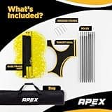 Apex Sports 12x6 FT Soccer Goal with Precision Target – Portable Soccer Net with Removable 10-Hole Target, Portable Design, Quick Setup, Ground Stakes & Collapsible Frame for Indoor/Outdoor Training