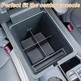 2-Piece Center Console Organizer & Armrest Divider Set for 2023-2025 Honda Pilot, 2024-2026 Passport, 2024-2025 Ridgeline | Custom Fit Durable ABS Plastic Storage Tray