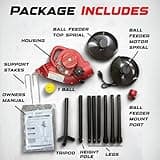 Heater Sports Base Hit Lite Adjustable Baseball Pitching Machine – 45 MPH Pitching Speed, Includes Automatic Ball Feeder, Extremely Accurate | Perfect for Hitting and Fielding Training for All Ages