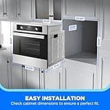 Midea MEW24S2AST Single Built-in Oven, 2.5 cu.ft Wall, Silver