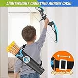 HYES 2 Pack Bow and Arrow for Kids, LED Light Up Archery Set with 24 Suction Cup Arrows, 1 Standing Target, 6 Score Targets & 2 Quiver, Indoor Outdoor Sport Gifts for Boys Girls Ages 4-8