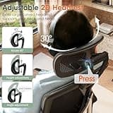GABRYLLY Ergonomic Office Chair, High Back Home Desk Chair with Headrest, Flip-Up Arms, 90-120° Tilt Lock and Wide Cushion, Big and Tall Mesh Chairs for Man Woman, Black Task Chair