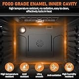 Hipicute 30 inch Electric Single Wall Oven with Convection Fan Touch Control, Large Oven Capacity, 360° Rotisserie, Fingerprint Resistant Stainless Steel