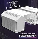 Profile AHTT08BC Clearview Air Conditioner 8,300, WiFi Enabled, Ultra Quiet for Medium Rooms up to 350 Sq. FT, Full Window View with Easy Installation, Flex-Depth Design, 8300 BTU, White