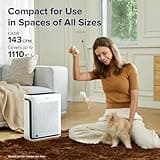 LEVOIT Air Purifier for Home Large Room Bedroom Up to 1110 Ft² with Air Quality Monitor, Smart WiFi, Washable Pre-Filter, HEPA Sleep Mode for Pets, Allergies, Dust, Pollen, Vital 100S-P, White