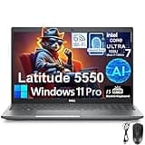 Dell Latitude 5550 5000 Business Laptop Computer, Intel 12-Core Ultra 7 155U (Beat i7-1355U), 64GB DDR5 RAM, 2TB SSD, 15.6" FHD, WiFi 6, Thunderbolt 4, Backlit Keyboard, Fingerprint Reader, Win11 Pro