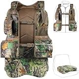 Yeacool Turkey Vest for Hunting with Seat & Game Pouch – Turkey Hunting Vest, Silent Camo Gear，Turkey Hunting Gear for Men & Women, Lightweight Hunting Accessories