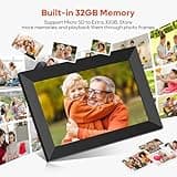 Frameo 10.1 Inch WiFi Digital Picture Frame, 1280x800 HD IPS Touch Screen Photo Frame Electronic, 32GB Memory, Auto-Rotate, Wall Mountable, Share Photos/Videos Instantly via Frameo App from Anywhere