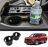 Maxzina Cup Holder Compatible with 2023-2025 Honda Pilot Car Center Console Cup Holder Silicone Insert Storage Box Interior Armrest Organizer for 2024 2025 Honda Ridgeline&Passport Accessories (Black)