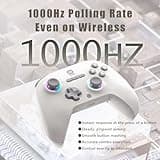 PeriphX Wireless PC Controller with 1000Hz Polling Rate, Switchable Hall and Tactile Triggers, Hall Joysticks, Turbo, Macro, RGB Lighting, 2.4G Bluetooth Wired, Compatible with Windows PC/ Switch/Steam Deck/Android/iOS