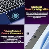 15.6-FHD-Laptop Student-Laptop, 16GB RAM 1TB SSD, Intel Pentium Quad-Core N100 Processor (Up to 3.4GHz) Backlit Keyboard Fingerprint WiFi 6 BT5.2 Business-Laptop, 2 Years Warranty Windows 11 Laptop