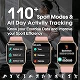 STECEi Smart Watch for Men Women Bluetooth Call, 1.85" HD Screen Smartwatch with Heart Rate/Sleep Monitor, 110+ Sport Modes Activity Trackers IP68 Waterproof, Fitness Watch for Android iOS, Rose Gold