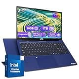 15.6-FHD-Laptop Student-Laptop, 16GB RAM 1TB SSD, Intel Pentium Quad-Core N100 Processor (Up to 3.4GHz) Backlit Keyboard Fingerprint WiFi 6 BT5.2 Business-Laptop, 2 Years Warranty Windows 11 Laptop