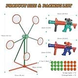 Shooting Games Toys for Age 5 6 7 8 9 10+ Year Old Boys, Kids Toy Sports & Outdoor Game with Moving Shooting Target & 2 Popper Air Toy Guns & 24 Foam Balls, Gifts for Boys and Girls