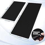StepRite Kitchen Mats, 2PCS Kitchen Rugs, Cushioned Anti Fatigue Kitchen Mats for Floor, Non-Slip Standing Desk Mat, Waterproof Kitchen Rug Set for Kitchen, Floor, Office, 17.3"x30"+17.3"x47", Black