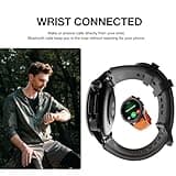 AGM Rugged Smart Watch for Men and Women, AMOLED Gorilla Glass, Bluetooth Calling, Precise Health & Fitness Tracking, GPS/Gyroscope, Compatible with Android & iOS, 5 ATM & IP69 Tactical Watch, 2 Bands