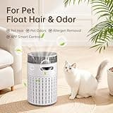 Smart Pet Air Purifier, HEPA Filter for Pet Hair, Odors, Dander, CADR 400m³/h, Covers up to 800 sq.ft, WiFi APP Control, Quiet Mode, Child & Pet Lock, Tip-Over Safety (White+Gray, Purifier)