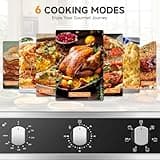 Wall Ovens 24 inch Electric, AMZCHEF 24 inch Wall Oven, 2200w Single Wall Oven with 6 Cooking Modes, 2.5 Cu.Ft. Electric Wall Oven, Convection Oven with Mechanical Knobs Control, Stainless Steel