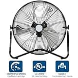 BILT HARD 20" High Velocity Floor Fan, 4600 CFM 3-Speed Industrial Shop Fan with Wall-Mounting System, Heavy Duty Metal Fan for Garage Workshop and Warehouse, 2 Pack