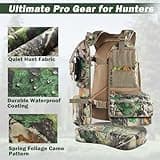 Yeacool Turkey Vest for Hunting with Seat & Game Pouch – Turkey Hunting Vest, Silent Camo Gear，Turkey Hunting Gear for Men & Women, Lightweight Hunting Accessories