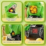 NIPLOOOW Dinosaur Shooting Toys for Kids 3-5 Years, Movable Target Shooting Games with 2 Air Pump Launcher, Interactive Competition Game Gift for Boys and Girls Ages 3 4 5 6 7 8 Years Old
