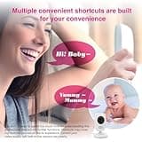 axvuee Video Baby Monitor, Slim Handheld, Non-Slip Design, 2.8" Vertical Screen Monitor & 2 Camera, Range up to 1000ft, 18 Hour Battery Life, 2-Way Talk, Night Vision, Temperature Monitor, No WiFi.