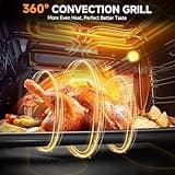Wall Ovens 24 inch Electric, AMZCHEF 24 inch Wall Oven, 2200w Single Wall Oven with 6 Cooking Modes, 2.5 Cu.Ft. Electric Wall Oven, Convection Oven with Mechanical Knobs Control, Stainless Steel