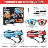 IJO Laser Tag Guns Set of 2 Laser Tag with Digital LED Score Display Vests for Teens, Family and Adults Fun,Birthday Gift Toys for Kids Ages 6 7 8 9 10 11 12+Year Old Boy & Girls