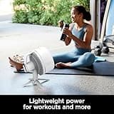 Shark FlexBreeze Pedestal & Tabletop Oscillating Fan with Remote, Indoor & Outdoor, Portable, Corded & Cordless with InstaCool Misting Attachment, White, FA222WH