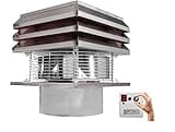 Gemi Elettronica Chimney Fan Fireplace For Round Flue 20 cm 200 mm Steel model Exhaust Fan Flue Fan Chimney Draft Inducer Chimney Exhaust Fan Chimney Fan For Fireplace