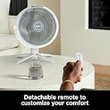 Shark FlexBreeze Pedestal & Tabletop Oscillating Fan with Remote, Indoor & Outdoor, Portable, Corded & Cordless with InstaCool Misting Attachment, White, FA222WH
