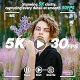 5K Digital Camera, 64MP Cameras for Photography with 6X Optical Zoom & Autofocus, WiFi Vlogging Camera for YouTube Video, Dual-Lens, 2 Batteries, 64GB Card & Flash, Best Cameras for Content Creators