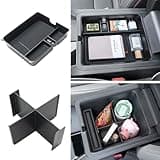 2-Piece Center Console Organizer & Armrest Divider Set for 2023-2025 Honda Pilot, 2024-2026 Passport, 2024-2025 Ridgeline | Custom Fit Durable ABS Plastic Storage Tray