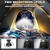 DUSFAN Misting Fan, 6L Bucket Portable Misting Fans with Remote, 20000mAh Rechargeable Battery Portable Fan for Outdoors Patios, Camping Fans 270° Adjustable, Hanging & Lighting for Outdoor Cooling