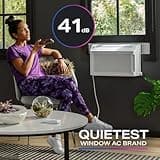 Profile AHTT08BC Clearview Air Conditioner 8,300, WiFi Enabled, Ultra Quiet for Medium Rooms up to 350 Sq. FT, Full Window View with Easy Installation, Flex-Depth Design, 8300 BTU, White