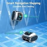 (2025 Upgrade) WYBOT C1 Robotic Pool Vacuum for Inground Pools, 150min Runtime Cordless Pool Cleaner, 4-in-1 Wall & Waterline Cleaning Up to 1,614Sq.ft, Smart Navigation, App Support
