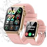 STECEi Smart Watch for Men Women Bluetooth Call, 1.85" HD Screen Smartwatch with Heart Rate/Sleep Monitor, 110+ Sport Modes Activity Trackers IP68 Waterproof, Fitness Watch for Android iOS, Rose Gold