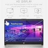 HP Touchscreen Laptop Computer for College Student Home Study, 1-Year Office 365, 16GB RAM, 512GB PCIe SSD, Intel Processor, 14 inch Display, WiFi 6, Bluetooth, Type-C, Windows 11 S, Pale Gold