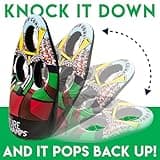 Franklin Sports Kids Football Target Toss Game with 3 Target Holes - 2 7.25" Footballs Included with Pump - 45" Tall