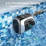 (2025 Upgrade) WYBOT C1 Robotic Pool Vacuum for Inground Pools, 150min Runtime Cordless Pool Cleaner, 4-in-1 Wall & Waterline Cleaning Up to 1,614Sq.ft, Smart Navigation, App Support