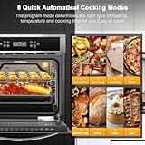 AMZCHEF Single Wall Oven 24" Built-in Electric Ovens with 11 Functions, 8 Automatic Recipes, 2800W, 240V, 2.5Cu.f Convection Wall Oven in Stainless Steel, Touch Control, Timer, Safety Lock,Upgraded